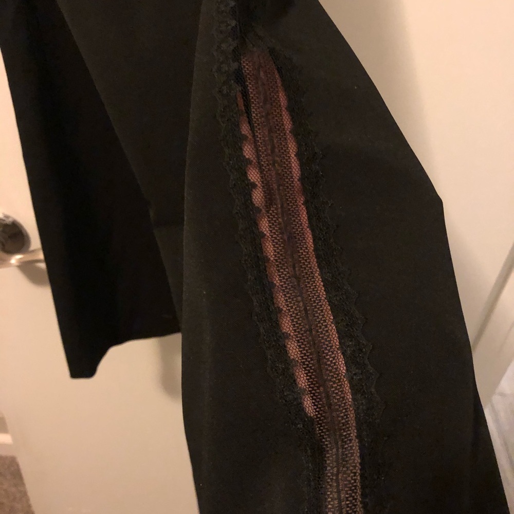 Black lace pants